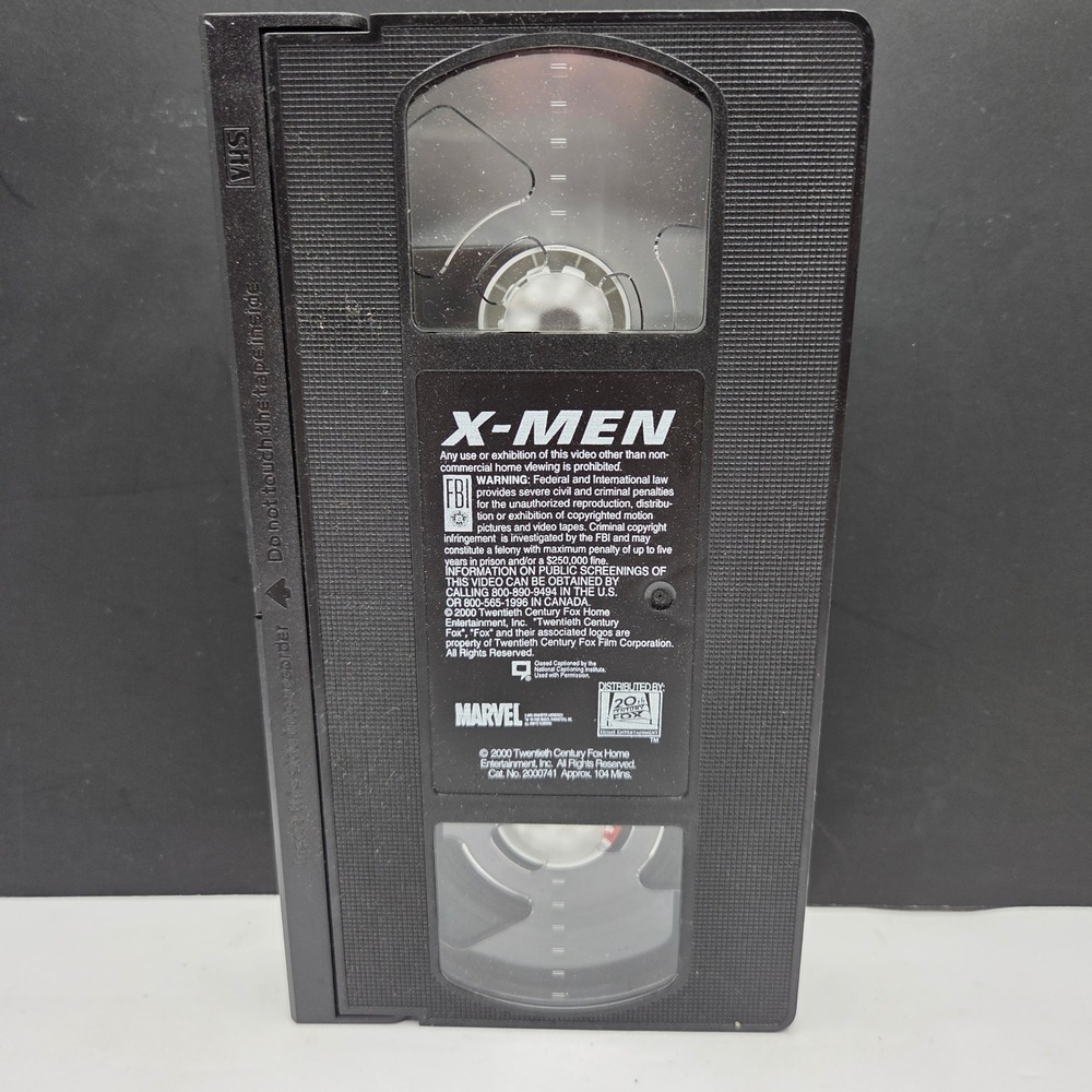 X-Men VHS Movie 2000 Marvel 20th Century Fox Vintage Y2K Action Tape Only